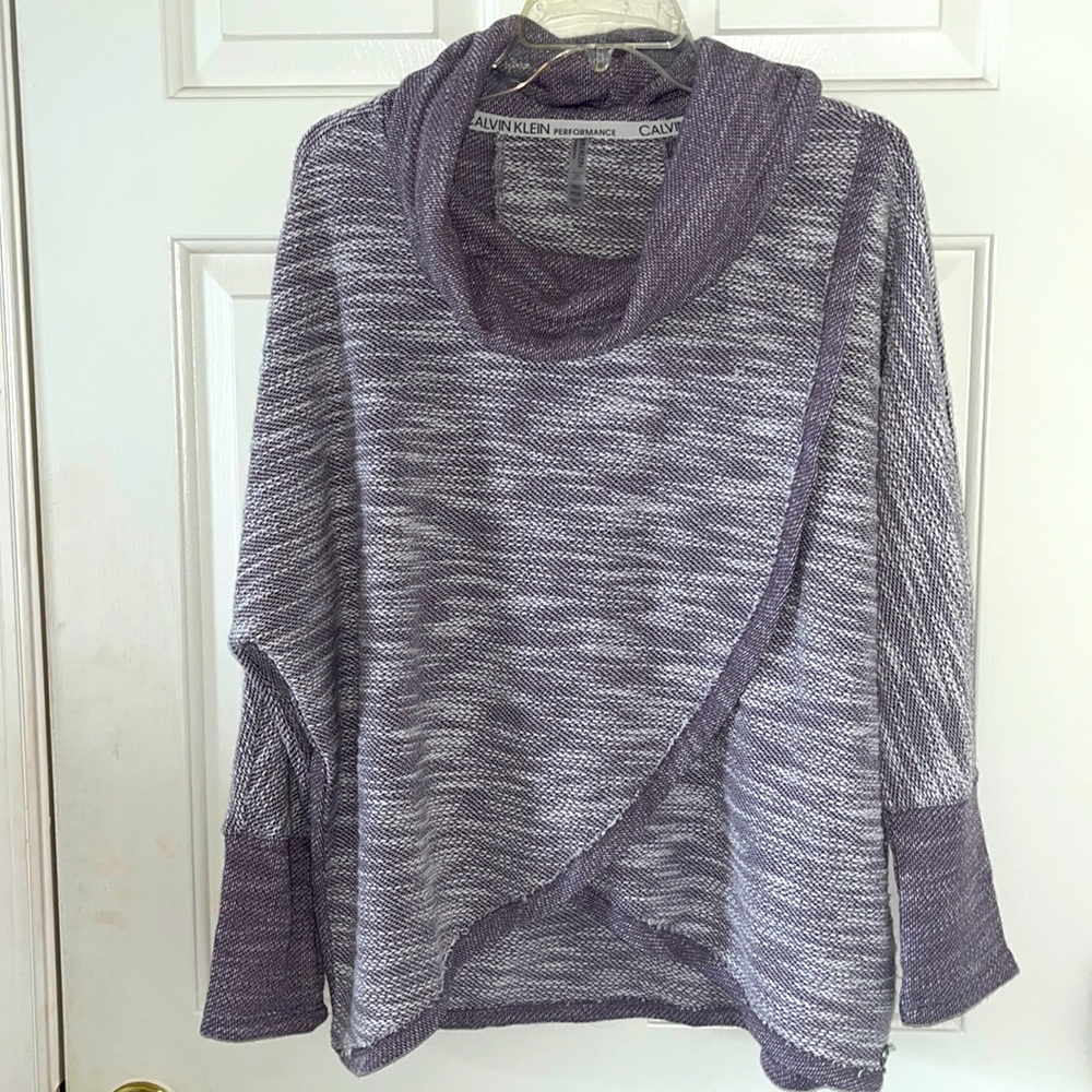 CALVIN KLEIN performance cowl neck sweater size Large